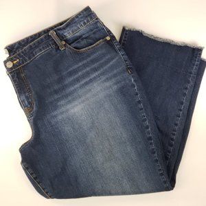 Torrid Boyfriend Crop Jeans Frayed Hem 26